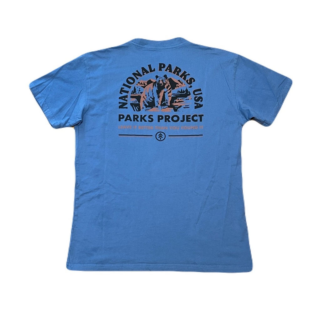 Parks Project National Parks USA Short Sleeve Tee in Blue, size Large